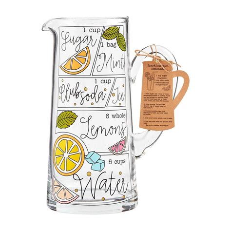 LEMONADE GLASS PITCHER - FLEURISH | Home, Apparel & Gift