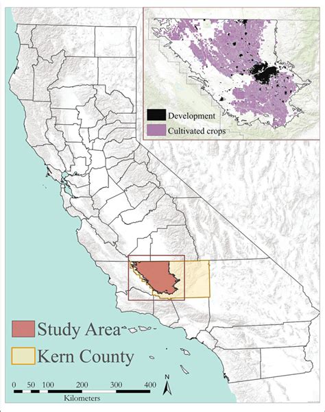 | Study area in Kern County, California. | Download Scientific Diagram