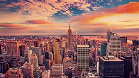 Empire State Building 4k Wallpaper New York City Cityscape Sunset | Images and Photos finder