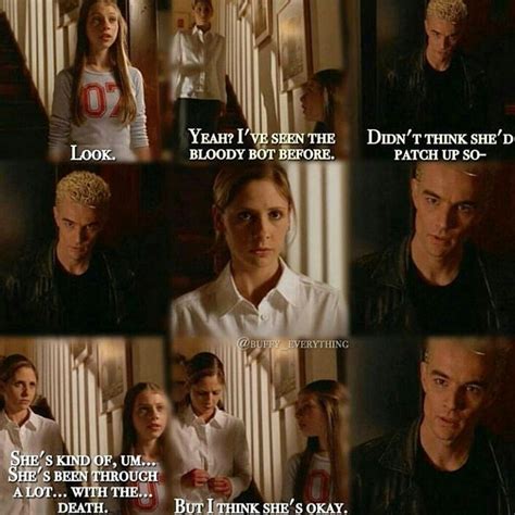 Not quite okay. Poor girl thought she was in hell. Buffy Quotes, Movie Quotes, Spike Quotes, Tv ...