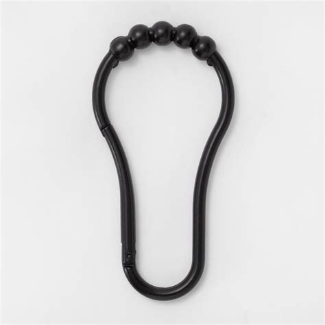 V Hook Shower Curtain Rings Matte Black - Made By Design™ | Curtains ...