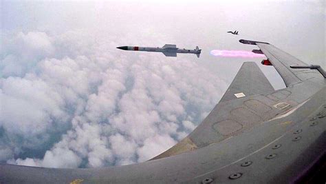 India's "Astra" medium-range air-to-air missile being test-fired from ...