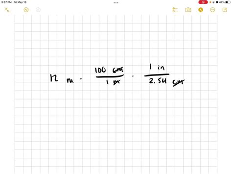 SOLVED: In one meter, there are 100 centimeters. What is the equivalent ...