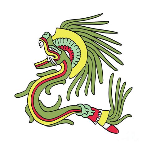 Quetzalcoatl, the feathered serpent, an Aztec god of the planet Venus ...