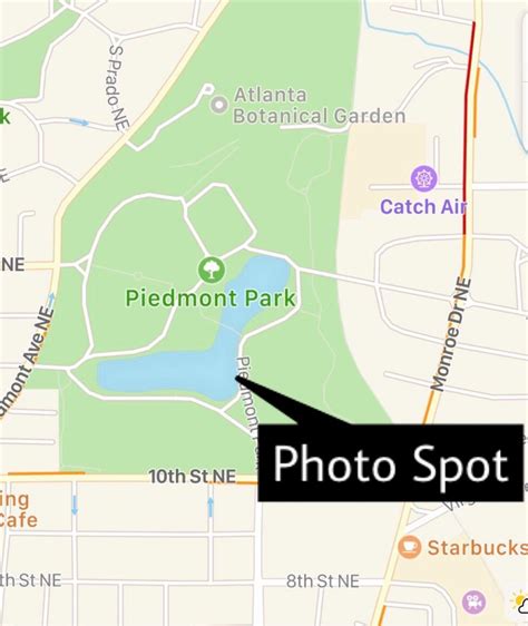 Piedmont park Atlanta map - Piedmont park map (United States of America)