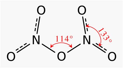 Clip Art Formula For Dinitrogen Pentoxide - Structure Of Nitrogen Pentoxide , Free Transparent ...