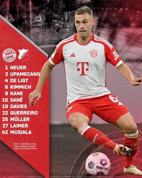 Our Starting XI against Hoffenheim : r/fcbayern