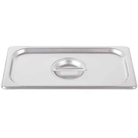 Vollrath 75130 Super Pan V 1/3 Size Solid Stainless Steel Steam Table / Hotel Pan Cover