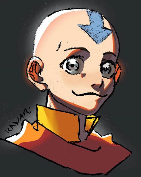 Aang fanart by ActuallyKanari on DeviantArt