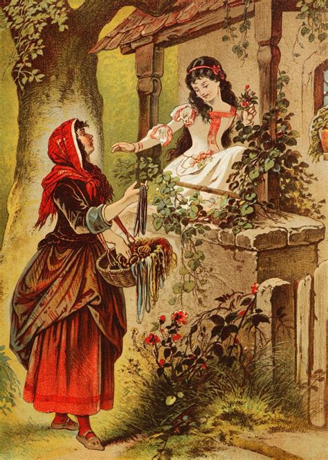 Snow White Old Fairytale book illustration | Grimm fairy tales, Fairytale art, Fairytale ...