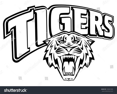 Custom Tiger Graphic Illustration Tiger Roars Stock Illustration ...