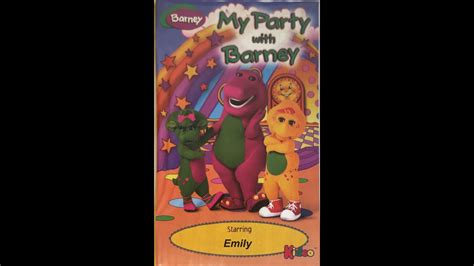 My Party with Barney 1998 VHS Kideo Starring Emily - YouTube