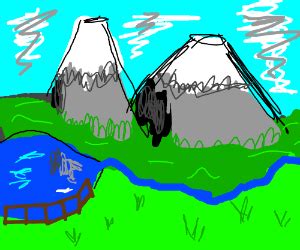 mountain scenery - Drawception