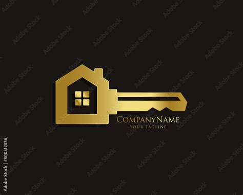 Elegant Key House Logo Design, Real Estate Logo Icon Symbol Design Vector Template Stock Vector ...