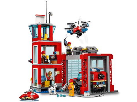 New Release for 2019! 60215 LEGO CITY Fire Station 509 Pieces Age 5 LEGO Complete Sets & Packs ...