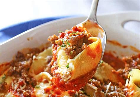 10 Best Stuffed Jumbo Pasta Shells with Meat Recipes