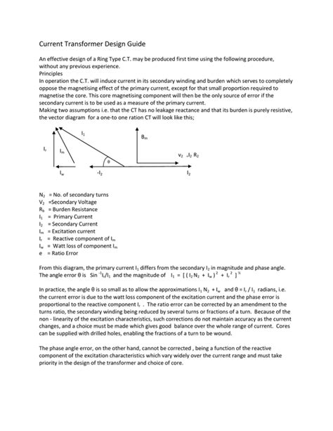 Current Transformer Design Guide