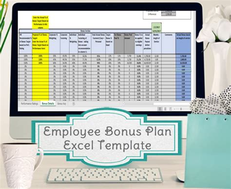 Employee Bonus Excel Template, Incentive Plan Calculation Spreadsheet - Etsy