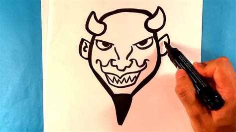 How To Draw A Devil Face