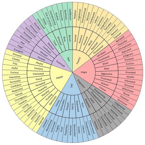 Emotional Nuances | Emotion chart, Emotions wheel, Feelings chart