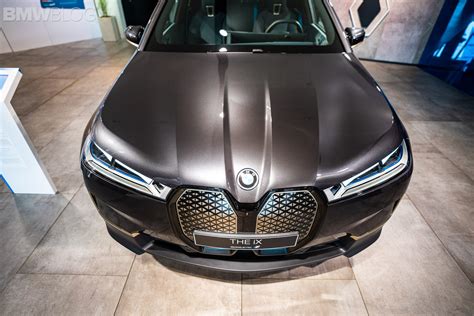 BMW iX in Sophisto Grey Metallic displayed at BMW Welt