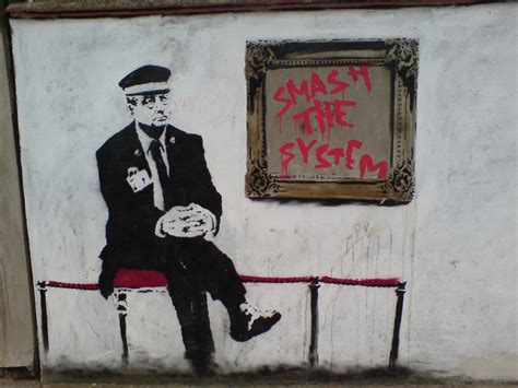 Banksy Smash the System Wallpaper