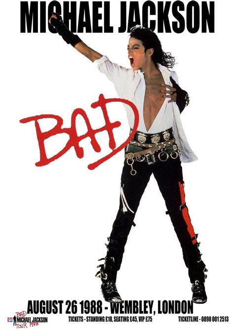 Michael Jackson poster during the Bad Tour | Michael jackson poster ...