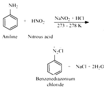 What happens when Aniline is treated NaNO2 and dil. HCl at 273-278 K. - Sarthaks eConnect ...