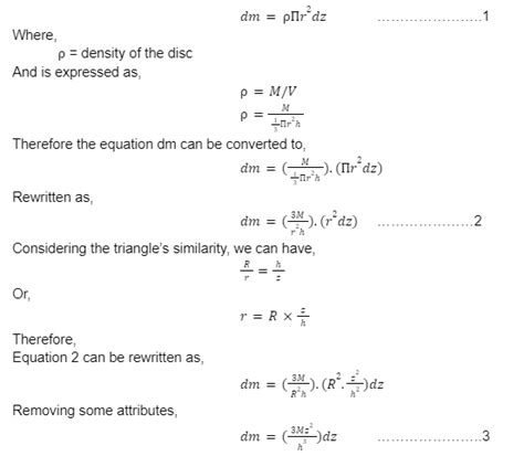 Notes on Solid Cone Moment Of Inertia Derivation