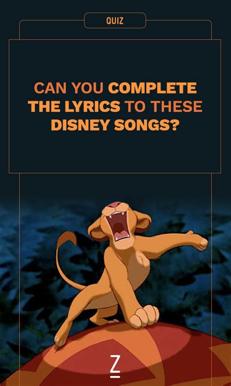 Can You Complete the Lyrics to All These Disney Songs? | Disney songs, Disney lyrics, Disney quiz