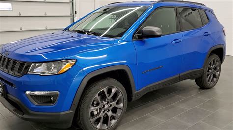 2021 JEEP COMPASS 80TH ANNIVERSARY EDITION 4X4 LASER BLUE WALK AROUND REVIEW 21J67 SOLD! - YouTube