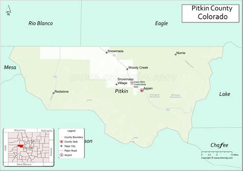 Map of Pitkin County, Colorado - Thong Thai Real