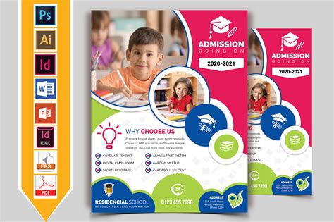 School Flyer Template Vol-05 By Imagine Design Studio | TheHungryJPEG