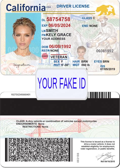 California Fake ID Template – V2 – Best Fake ID Templates