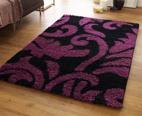 Majesty 5107 Black Purple Rug | Purple rug, Colorful rugs, Modern style rugs