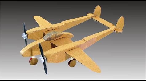 P 38 Cardboard Plane Model - how To Make Airplane Using Cardboard