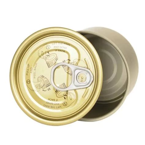 Small Empty Tuna Tin Cans With Ring Pull Lid For Food Canning Tuna Sardine Meat Round Shape ...