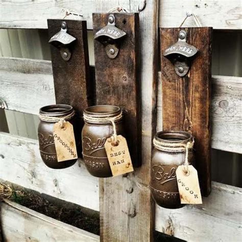 Fathers Day Gift, Groomsmen Gift, Birthday Gift, Beer Bottle Opener Cap Catcher, Pallet Wood ...