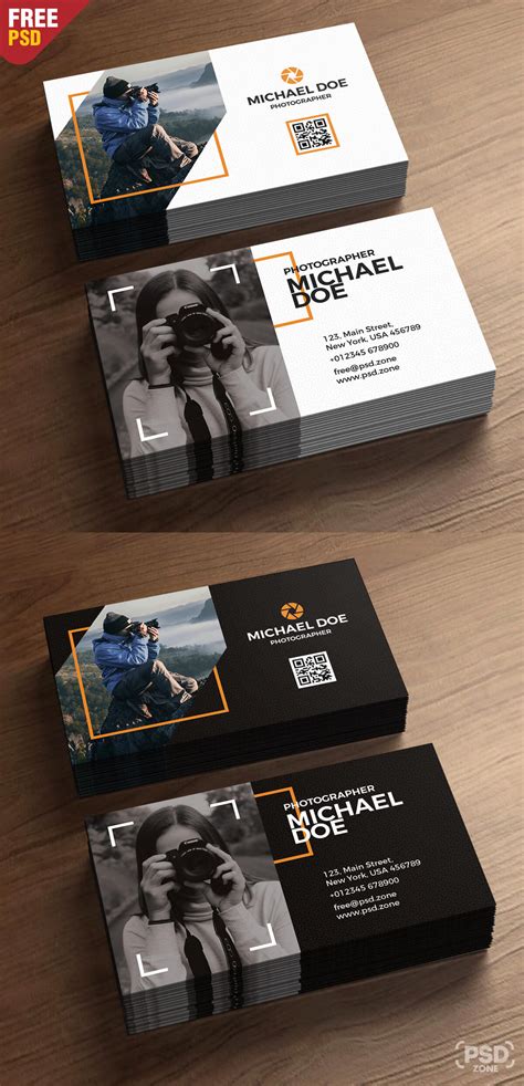 Photography Business Cards Template PSD - PSD Zone