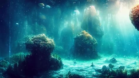 Premium AI Image | Fantasy World Under Water