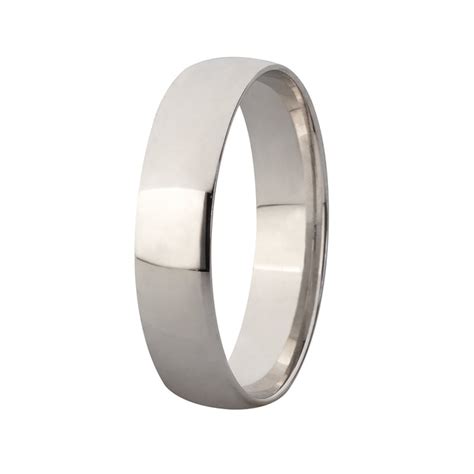 White Gold Comfort Fit Wedding Band - 5mm South Africa | Aria Jewellery