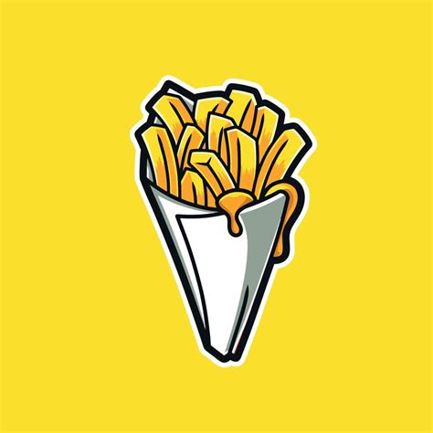 French Fries In Cone Logo Template 9174578 Vector Art at Vecteezy