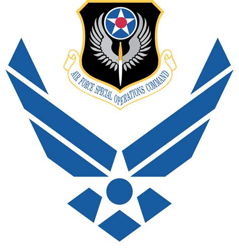 Air Force symbol with cradled AFSOC shield