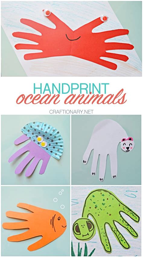 Handprint Ocean Animals