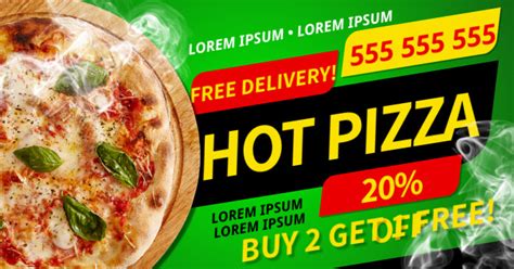 PIZZA BANNER Template | PosterMyWall