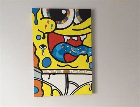 Spongebob versacepants painting your local cult trippy artwork | Pop ...