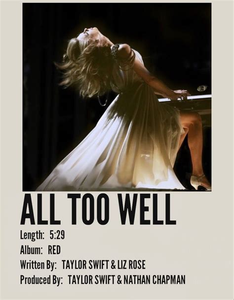 all too well | Taylor swift album, Taylor swift posters, Taylor swift songs