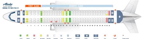 Seat map Boeing 737-900 Alaska Airlines. Best seats in the plane