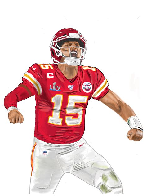 Patrick Mahomes Poster Kansas City Chiefs Wall Art Man | Etsy