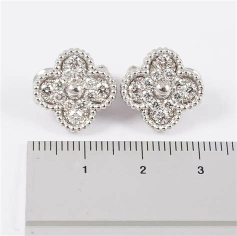 Van Cleef and Arpels Alhambra Diamond Earrings at 1stDibs | van cleef ...